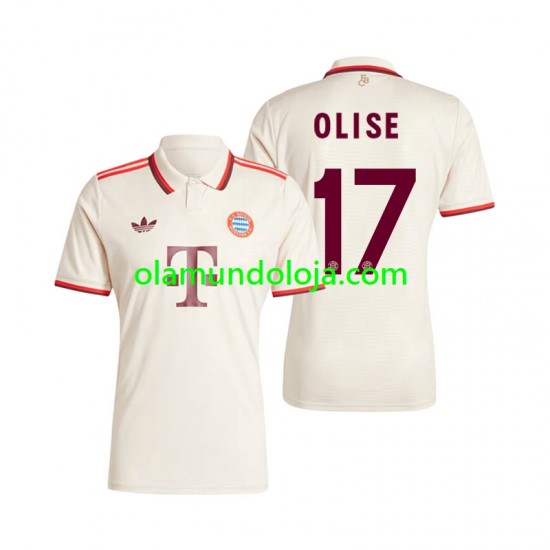 Camisola Bayern de Munique Olise 17 Homem Equipamento Terceiro 2024-2025 Manga Curta